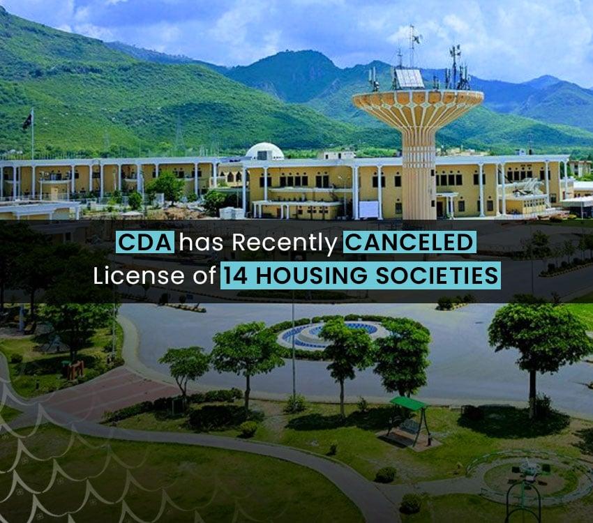 CDA has Recently Canceled License of 14 Housing Societies