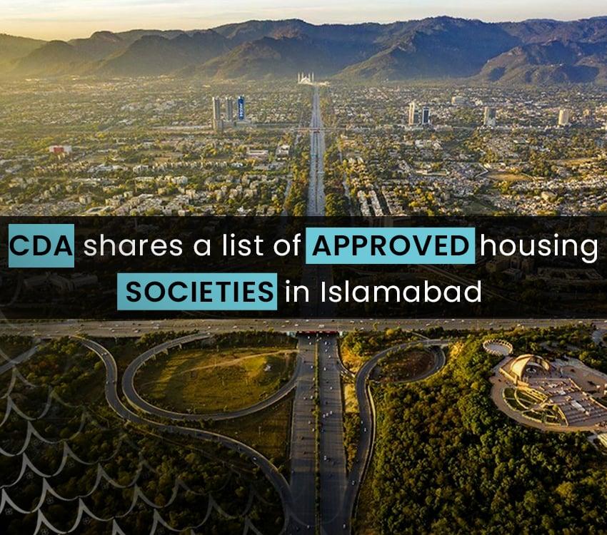 Capital Development Authority (CDA) Releases Updated List of Approved Housing Societies in Islamabad