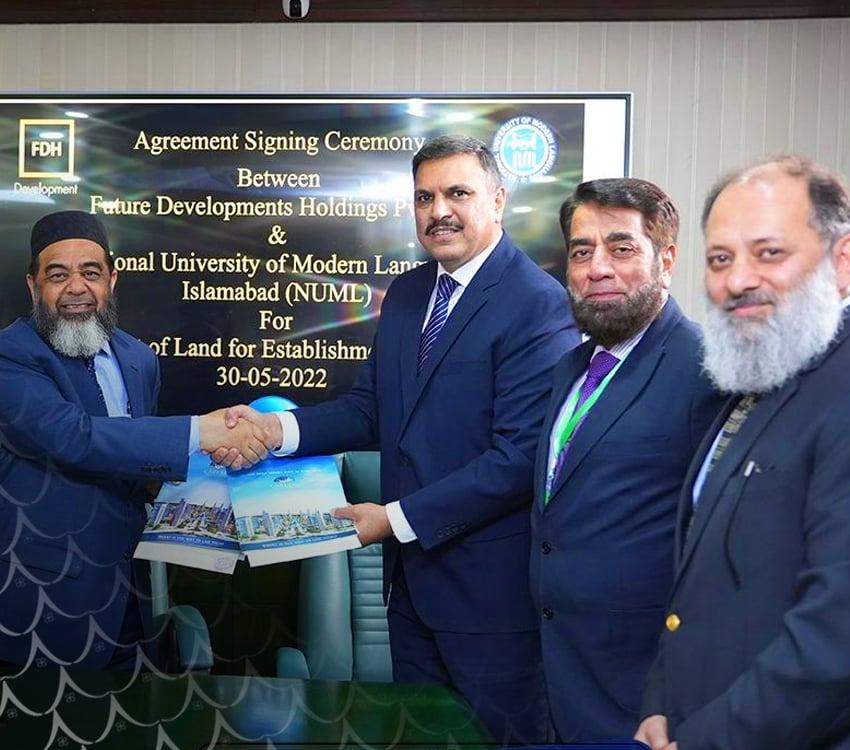 Land Allotment Agreement Signing Ceremony between FDHL and NUML