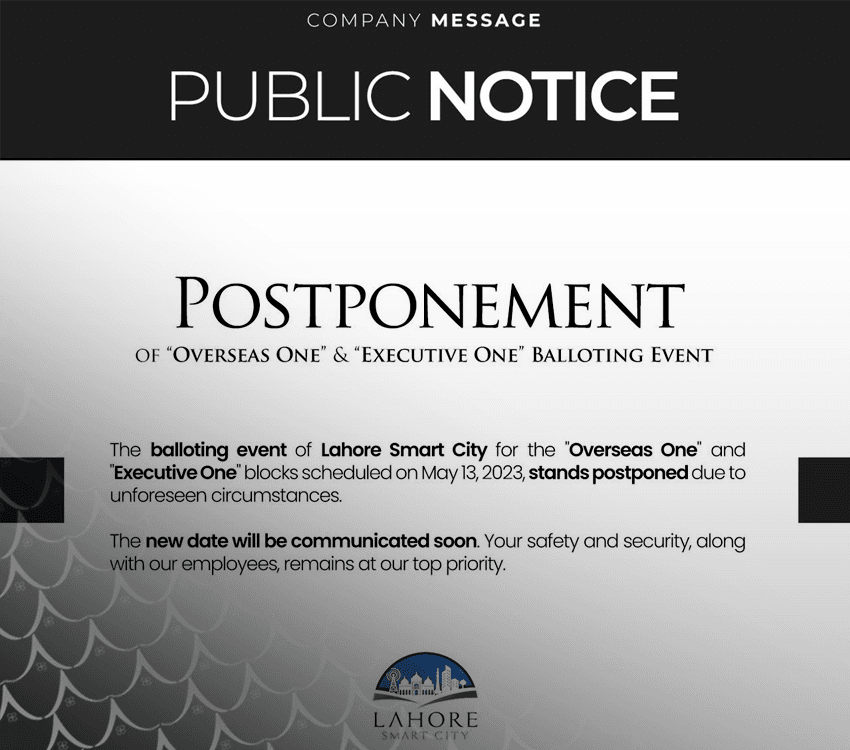 Postponement of Overseas One &amp; Executive One Balloting Event